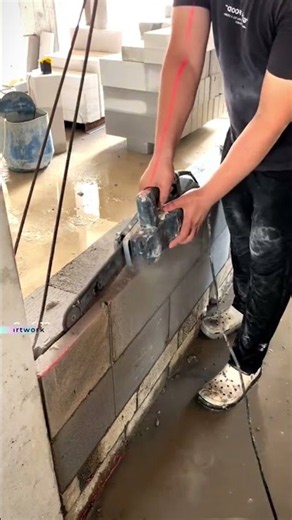 🔨📐 Concrete Block Channel Cutting Work