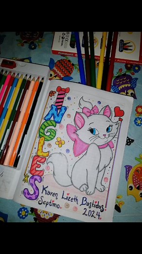 Ideas creativas de portadas de inglés para cuadernos