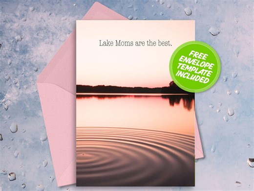 5x7 Mother's Day Card | (printable Digital Download) | Celebrating Time Spent With Mom at the Lake | Best Moms | Blank Inside | PDF - Etsy