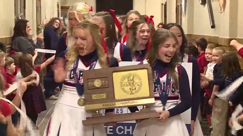 Cair Paravel Latin School cheerleaders win state cheer competition