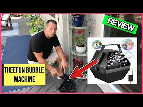 Theefun Bubble Machine, Wireless Remote Control Bubble Blower Machine with Over 800+ Bubbles Per Min