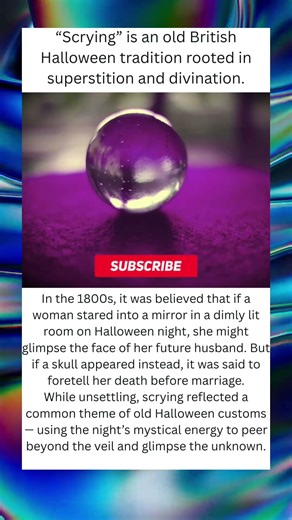The Creepy Halloween Tradition of “Scrying” 👻🔮 #shorts