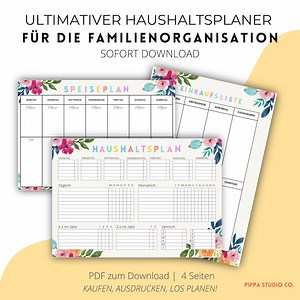 Ultimate Household Planner for Family Organization: Meal Plan, Cleaning Plan, Shopping List, Everything for Your Household Organization - Etsy UK