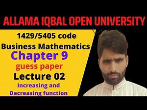 aiou 1429/5405 code chapter 9 complete solution || lecture 2 || asif brain academy