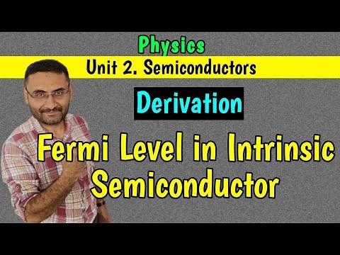 Fermi Level energy in Intrinsic Semiconductor (Dependence of Fermi Level with Temperature) 1st year