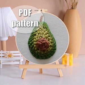 Embroidery Pattern for Hairpins "juicy Kiwi" (PDF) #2 - Etsy Canada