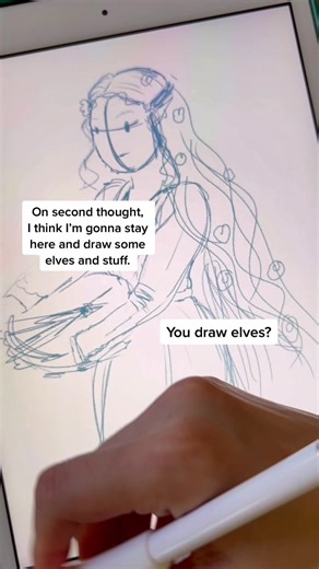 Drawing Elves Inspired by Carroll the Cloud Person