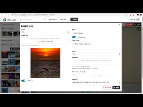 Artsteps.com: adding audio and video