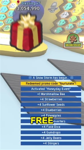 Free Honeday Event in Bee Swarm Simulator #beeswarmsimulator #viral #roblox #shorts #fyp