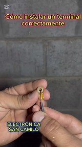 Cómo se debe conectar un terminal para un cableado 👍🏻 #electronic #electronica #electronicaautomotriz #electricidad #electronico #electronicsrepair #electronico | Electrónica y Servicios San Camilo