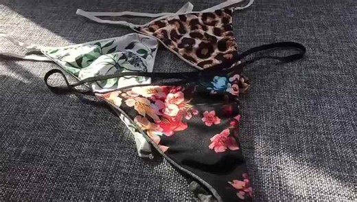 Sporty Leopard Thong Sexy Women Seamless Briefs Cotton Print Panties G-String