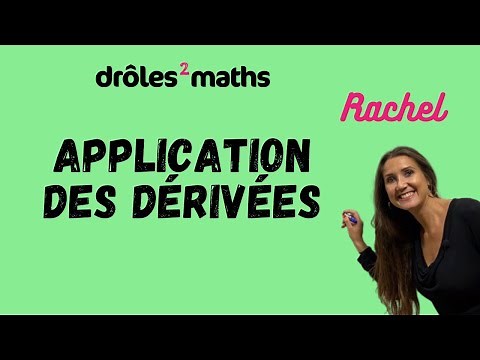 Replay Cours 1ère - Application des dérivées