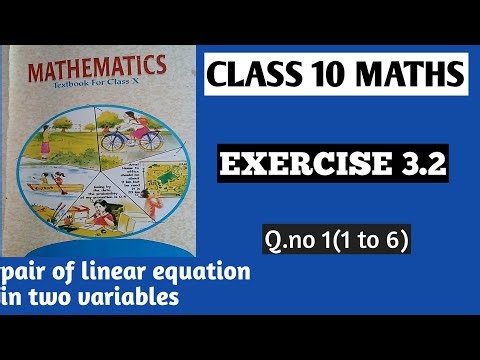 Class 10 | Ex 3.2 Solutions Q.no 1(1 to 6)|linear equations in one variable new cbse syllabus