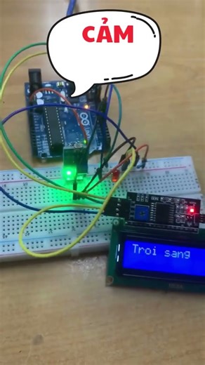 Cảm biến ánh sáng quang trở hiện thị lên LCD dùng arduino