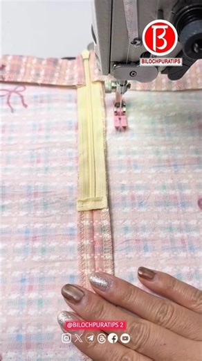 Invisible zipper bag tail sewing Tutorial