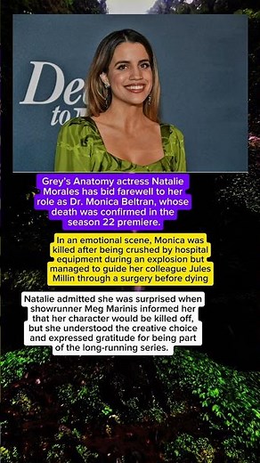 Natalie Morales Reacts to Her Grey’s Anatomy Character’s Shocking Death in Season 22 Premiere #news