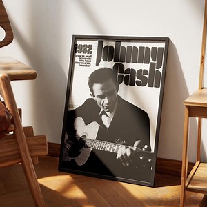 Johnny Cash Poster: Retro Country Music Wall Art Print (digital Download) - Etsy