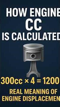 How engine CC is actually calculated! 🔥The real meaning of engine displacement 👇#shorts #automobile