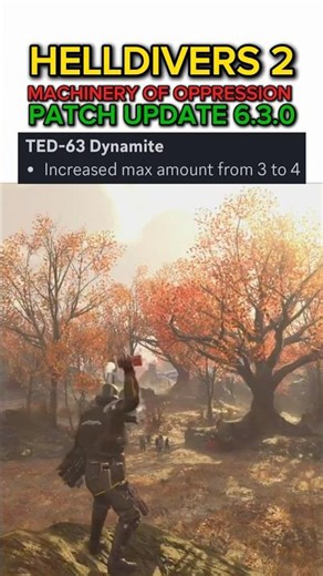 TED-63 Dynamite BUFF After Patch Update 6.3.0 - Helldivers 2