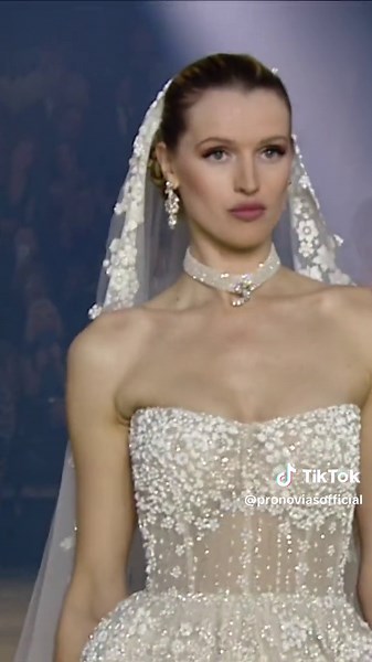 Dress: Lucrezia. Find your #Pronovias nearest store at pronovias.com #Bridal #Weddingdress #Bride #Weddingtiktok #Sparklingweddingdress #fyp #fypwedding #foryourpage