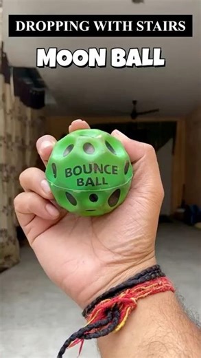 How Many Times Moon Ball Bounce With Dropping With Stairs ?
