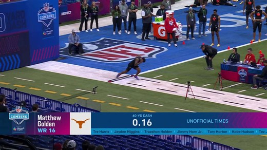Matthew Golden runs official 4.29-second 40-yard dash at 2025 combine