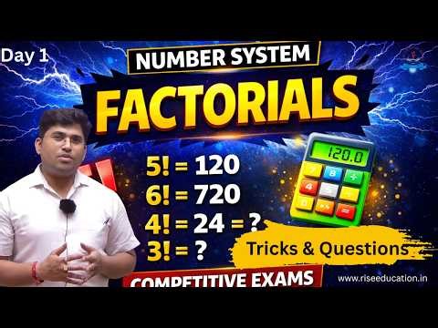 Factorials Made Easy | Number System Tricks for SSC, Bank, CAT Exams🏆