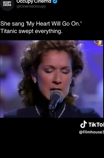 She didn't want to record the song. Recorded it in one take. It became one of the best-selling singles ever. Celine Dion. 'My Heart Will Go On.' Titanic. 1998. #Oscars #CelineDion #Titanic #MyHeartWillGoOn #Movies