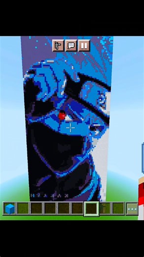 Minecraft KAKASHI Pixel Art #shorts #minecraft