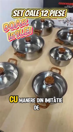 430 reactions · 22 shares | Pachet PROMO➡️Set Oale 12 Piese cu Capace din Sticla si din Inox 100% model LEMNDOAR 159lei | Ieftinit.ro | Facebook