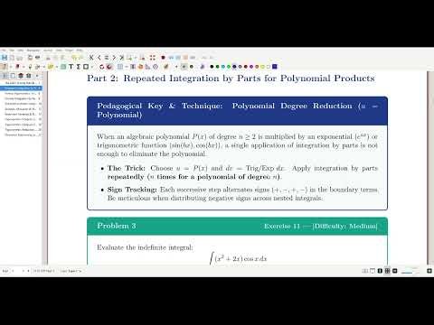 Calculus II | Techniqes of integration | Integration by Parts | Reduction Formula | Trig Integration