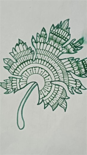 Mini Mandala challenge - 24 / 100 ✨....LEAF Mandala ☘️