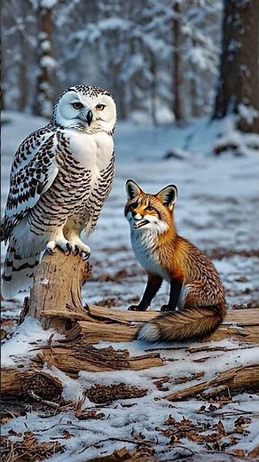 Owl Meets Fox for the First Time — The Silent Stare That Froze the Forest!