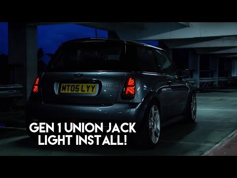 FINALLY! - GEN 1 UNION JACK LED TAIL LIGHTS R50 R52 R53 INSTALL - MINIBITZ KILLALLCHROME