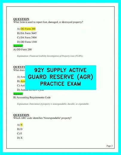 92Y Supply AGR Practice Exam: The Essential Study Guide to Pass Your MOS Test Fast