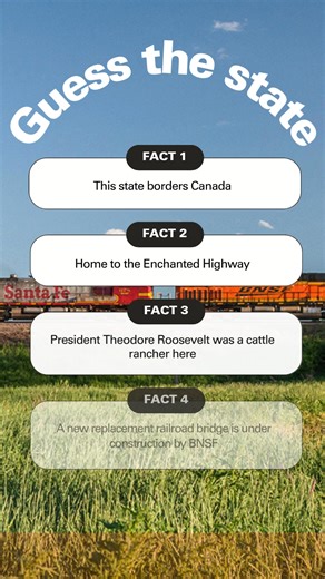 4.6K views · 42 reactions | Known as the Peace Garden State and is home to the only national park named after a president—Theodore Roosevelt National Park. Any guesses? ️ | BNSF Railway | Facebook