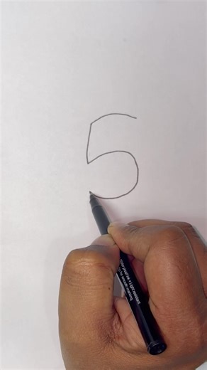 Super EASY drawing from number 5 #easydrawing #crayonkids