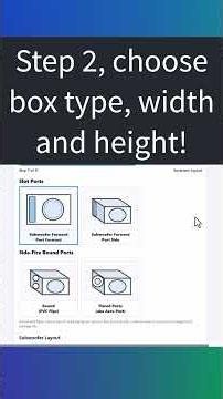 Design a subwoofer box in 3 minutes