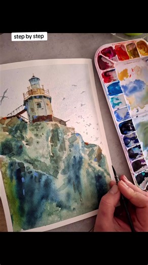 watercolor painting step by step #italy #online #watercolorclass #workshop
