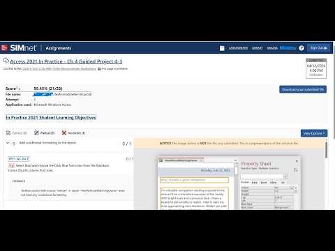 Access 2021 In Practice - Ch 4 Guided Project 4-3 | Guided Project 4-3 |Microcomputer Applications