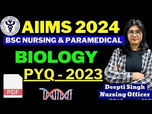 AIIMS Bsc(H) Nursing Previous Year Question Paper #aiimspyqbiologybscnursing #aiimsbscnursing