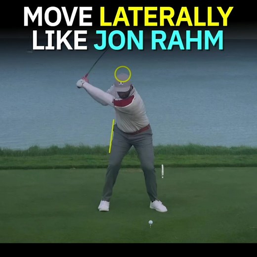 Check out the way Rahm moves here. My video POWERSHIFT covers this in depth.#golfinstruction #jonrahm#