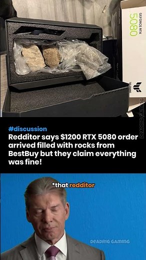 $1200 RTX 5080 order arrived filled with rocks from BestBuy