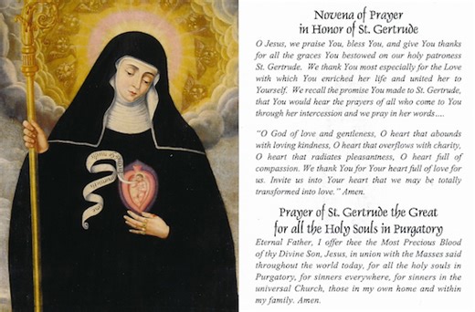 3 Powerful Prayers to St. Gertrude the Great - Novena, Litany and her Short Famous Prayer for Souls in Purgatory!