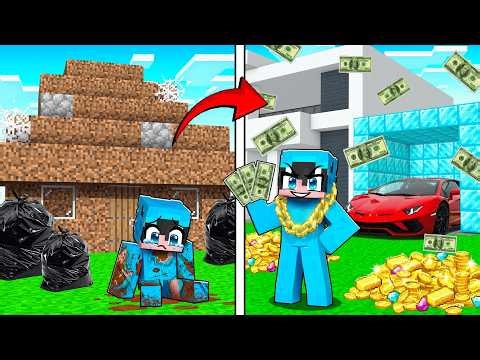 I went from POOR to MILLIONAIRE in 24H in Minecraft...