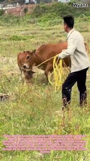 How to Safely Load a Calf into a Truck: Traditional Roping Technique