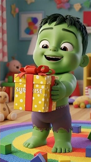 🎁 Hulk Shape Surprise! ⭐🟡 Fun for Kids #kidsfun #hulk #shorts