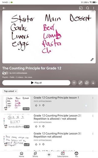 The Counting Principle, Grade 12 Lesson #maths #mathematics #exam