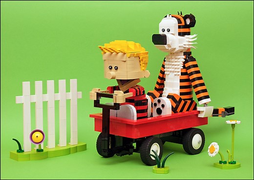 This LEGO Calvin and Hobbes has all the right moves - The Brothers Brick