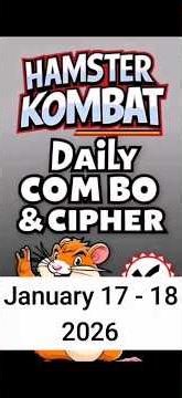 Hamster Kombat GameDev Daily Combo & Daily Cipher January 17 - 18, 2026 Claim Your Rewards!